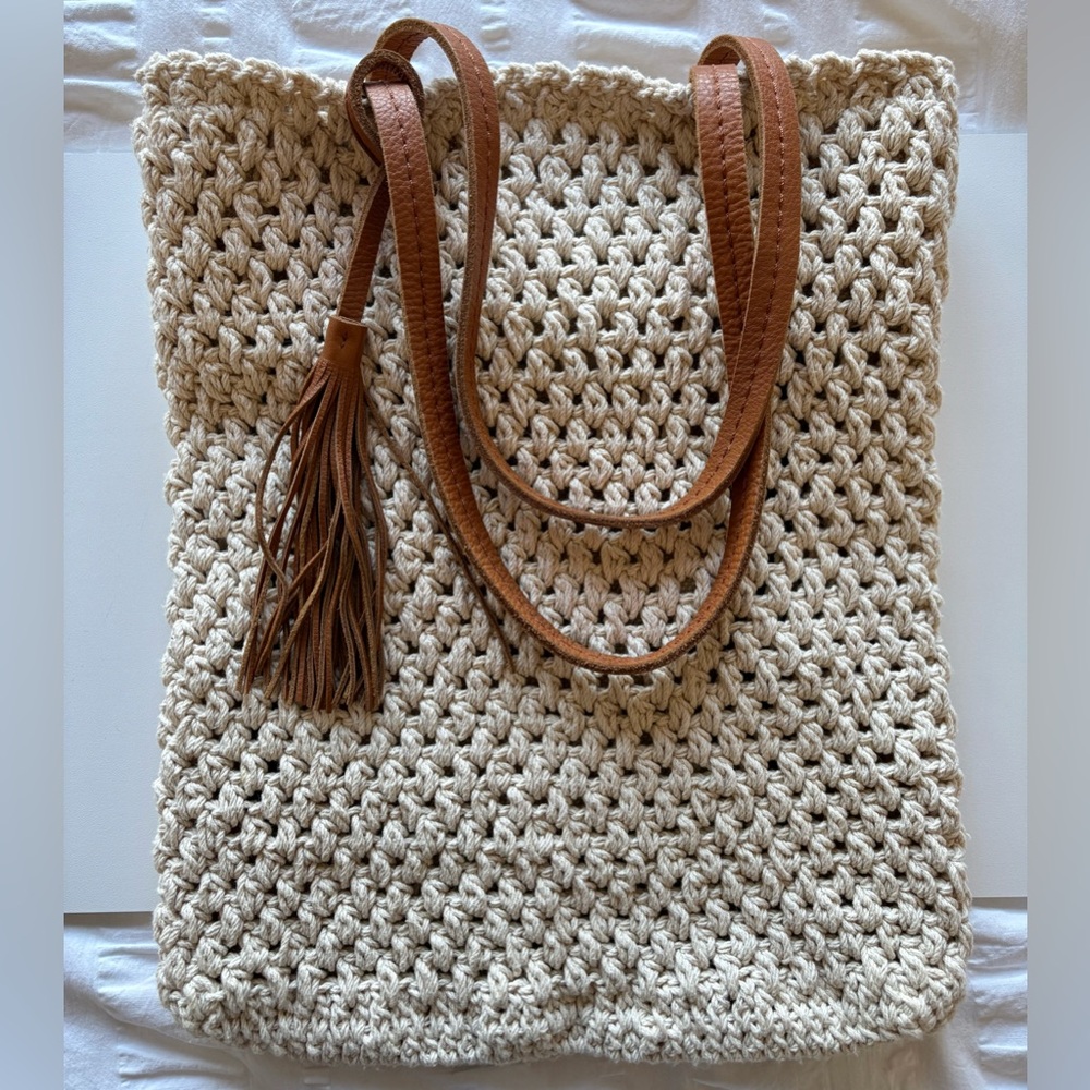 Hand Crocheted Tote - Picture 2 of 4